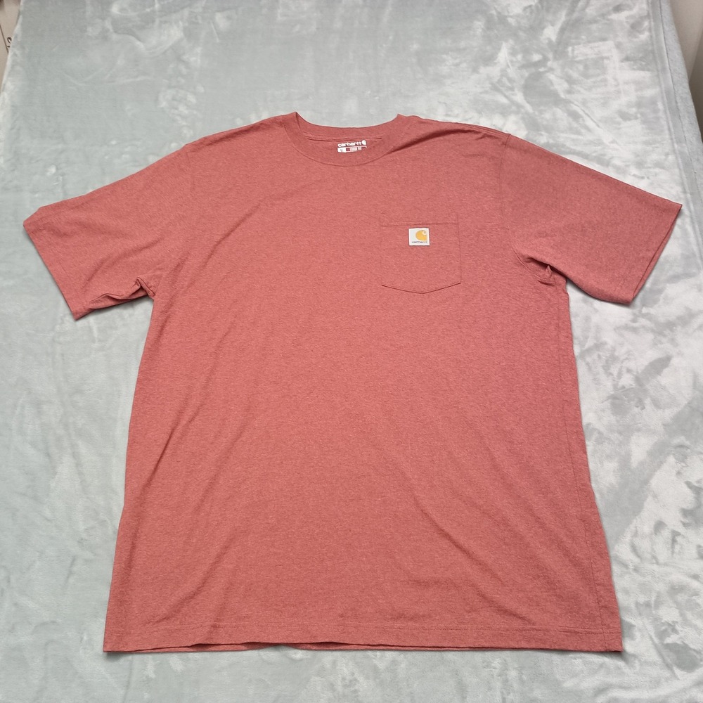 Carhartt Shirt Mens XL Red K87 Workwear Pocket Loose Fit Short Sleeve Tee
